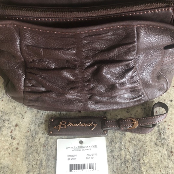 B Makowsky Chocolate brown handbag - Picture 2 of 7